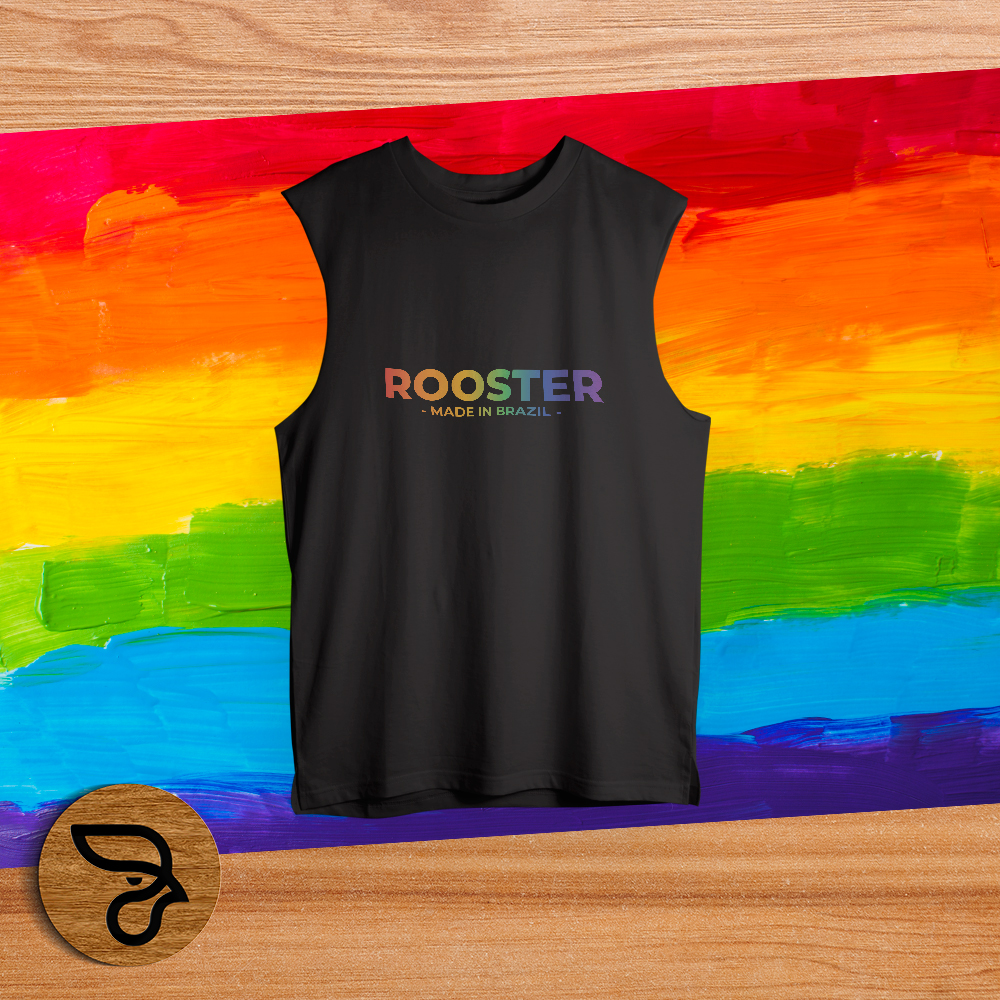 regata cavada 100% algodão LGBTQIA+ ROOSTER MADE IN BRAZIL - Imagem 2