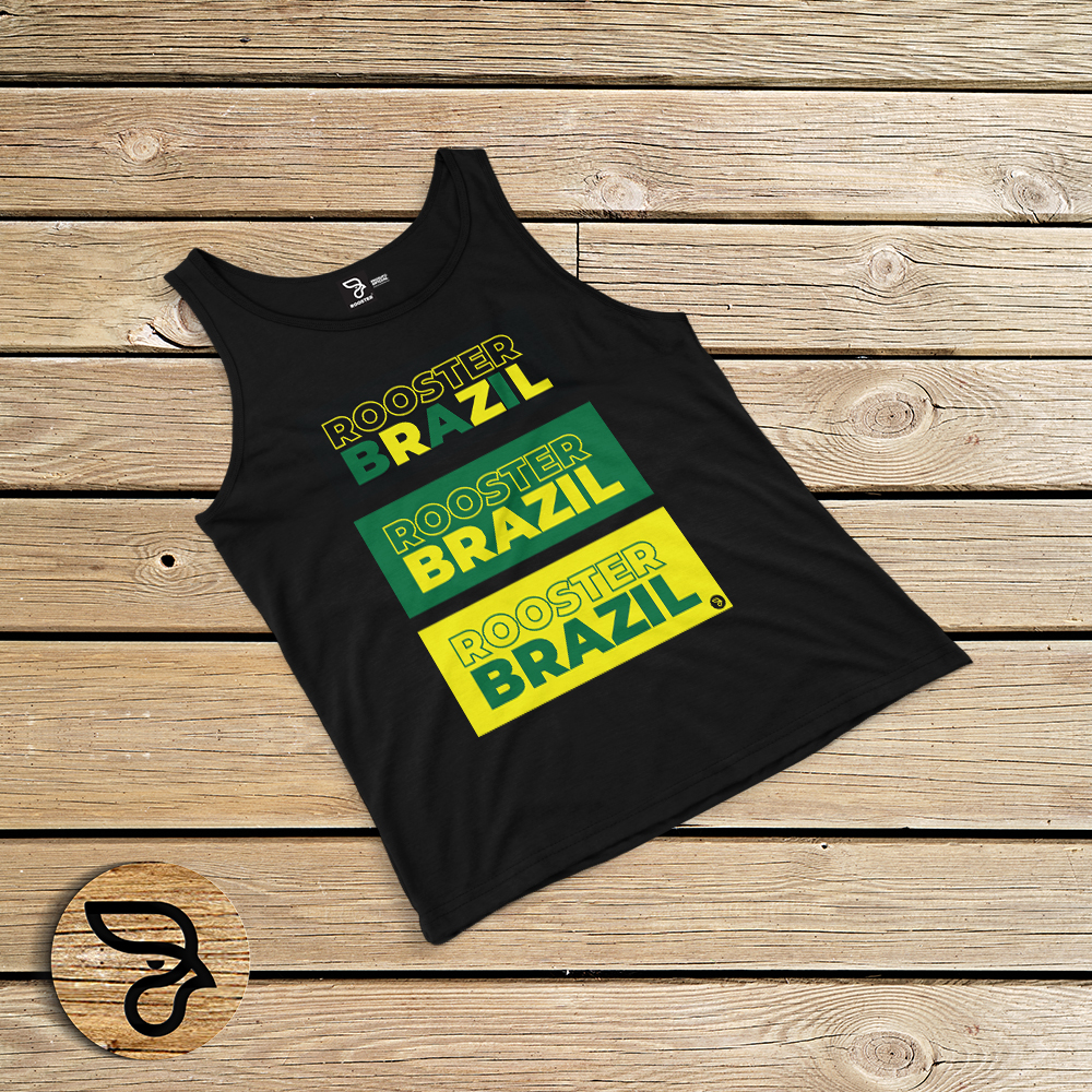 REGATA 100% ALGODÃO ROOSTER BRAZIL RASTA