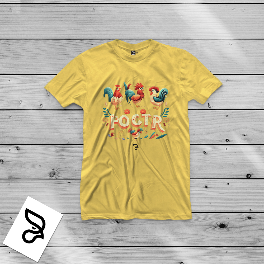 Camisa 100% algodão FOUR ROOSTER CUCKOO - Imagem 3
