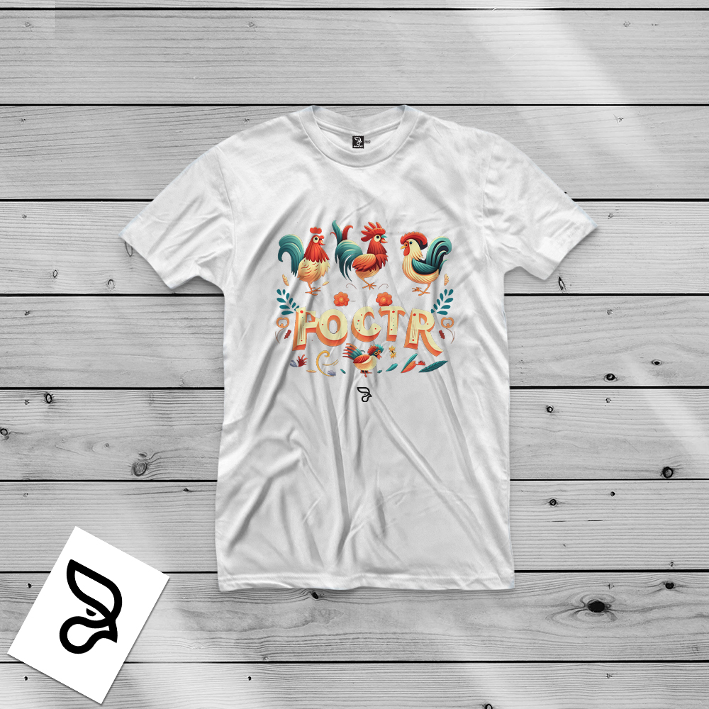 Camisa 100% algodão FOUR ROOSTER CUCKOO - Imagem 2