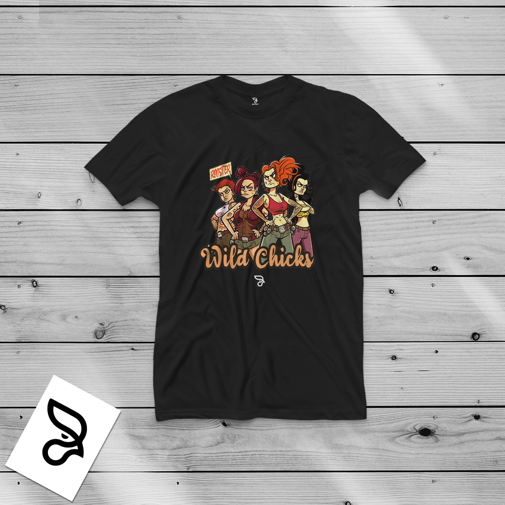 Camisa 100% algodão WILD CHICKS ROOSTER - Imagem 2