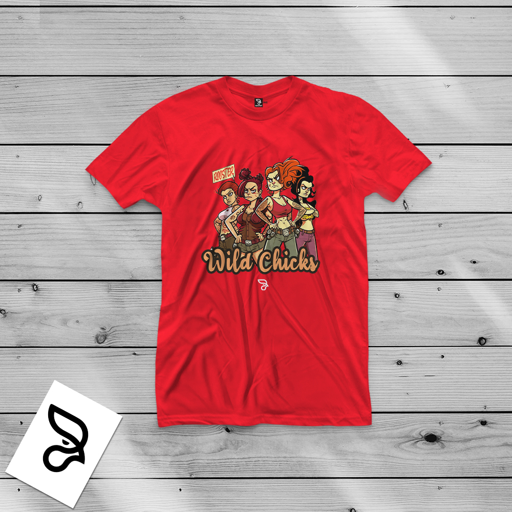 Camisa 100% algodão WILD CHICKS ROOSTER - Imagem 3