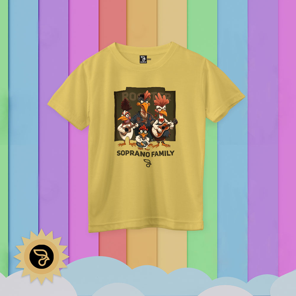 Camisa 100% algodão INFANTIL ROOSTER SOPRANO MUSIC FAMILY