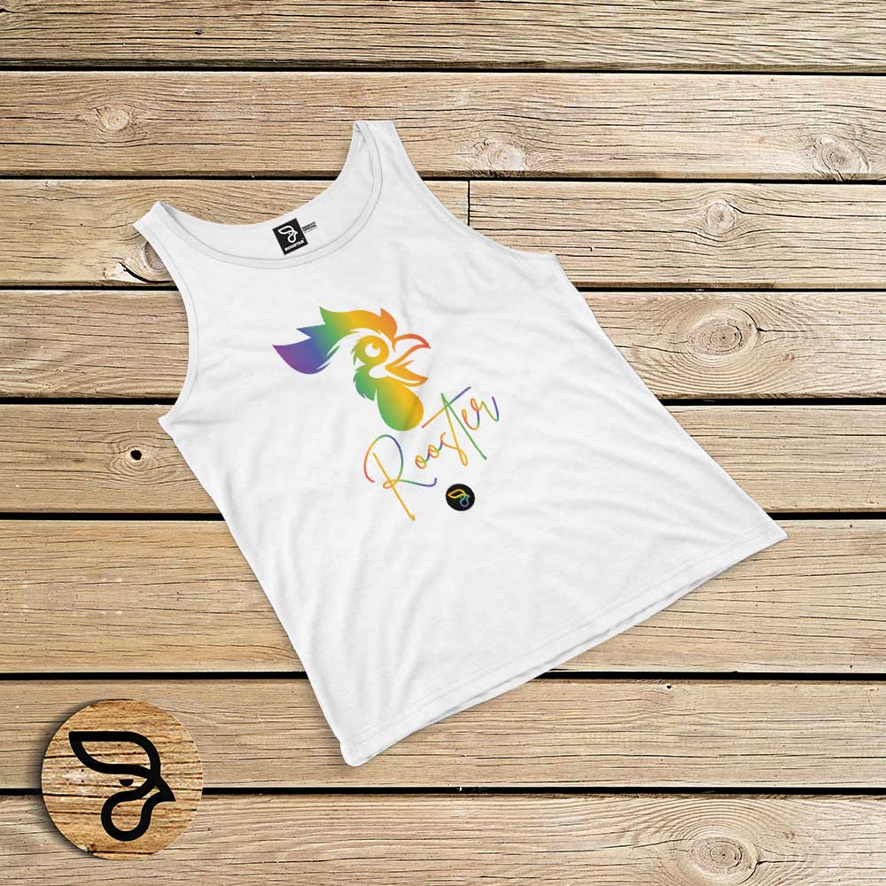 Regata 100% Algodão LGBTQIA+ SPEAKING RAINBOW ROOSTER - Imagem 2