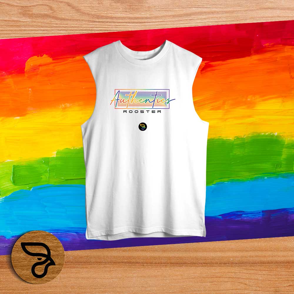 regata cavada 100% algodão LGBTQIA+ AUTHENTICS ROOSTER