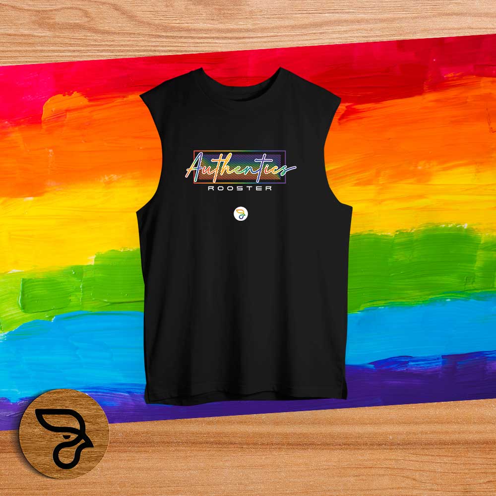regata cavada 100% algodão LGBTQIA+ AUTHENTICS ROOSTER - Imagem 3