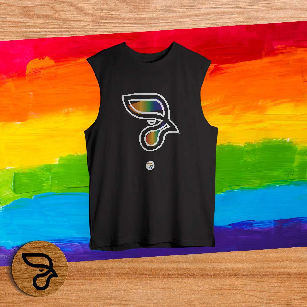 regata cavada 100% algodão LGBTQIA+ RAINBOW ROOSTER - Imagem 2