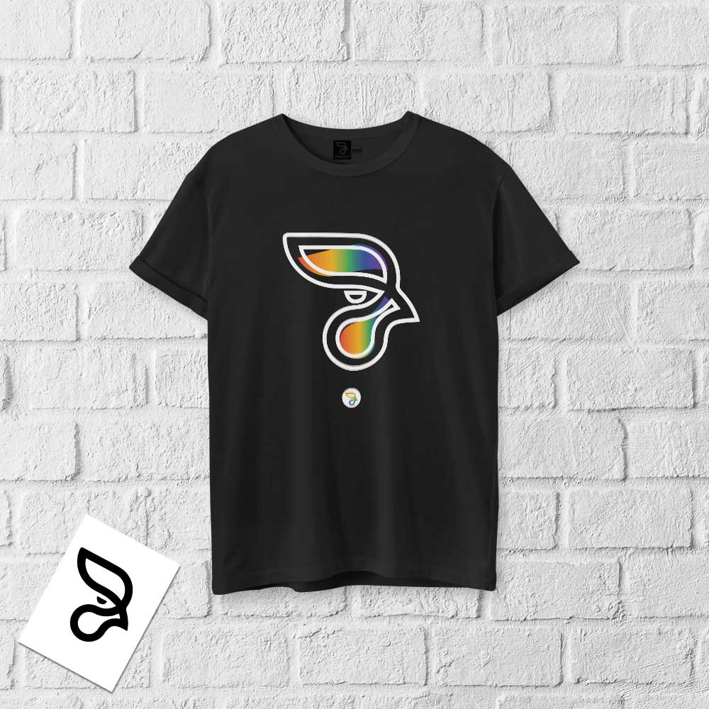 Camisa 100% algodão LGBTQIA+ RAINBOW ROOSTER